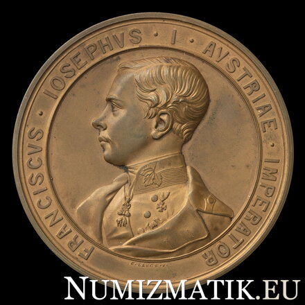 František Jozef I. - Na víťazstvo rakúskej armády v bitke pri Novare 1849 - AE medaila