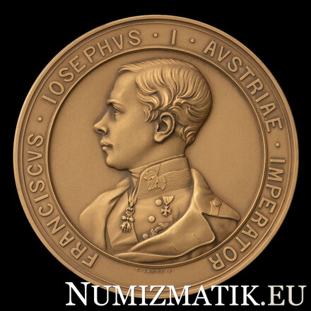 František Jozef I. - Na víťazstvo rakúskej armády v bitke pri Novare 1849 - AE medaila HMA