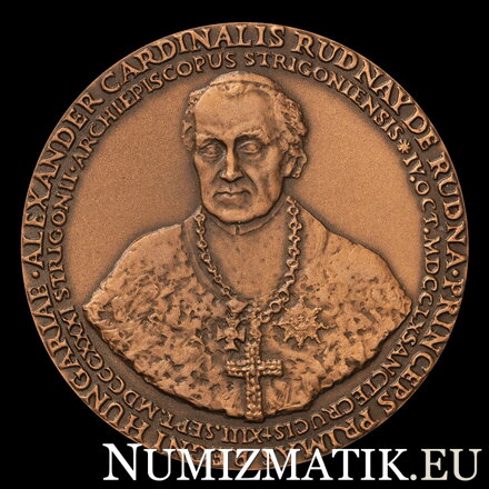 Kardinál Alexander Rudnay, tombaková medaila - I. Mosný